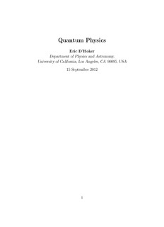 Quantum Physics - Department of Physics and Astronomy