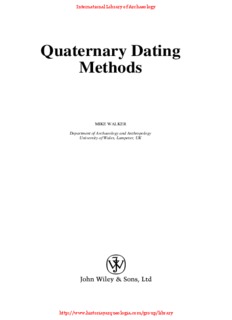 Quaternary Dating Methods