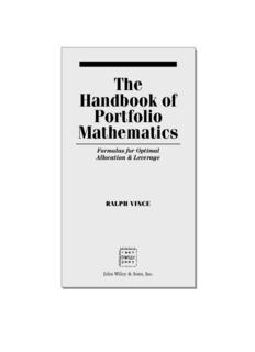 Ralph Vince - Portfolio Mathematics