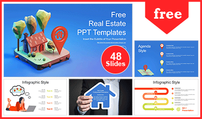 Red Marker Location PowerPoint Templates