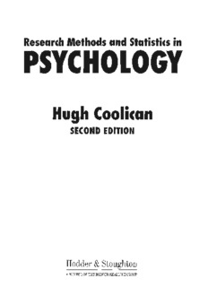 Research Methods and Statistics in Psychology