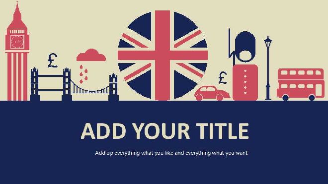 Retro British style PPT template