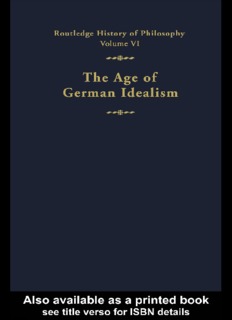 Routledge -History Of Philosophy - The Age Of German Idealism