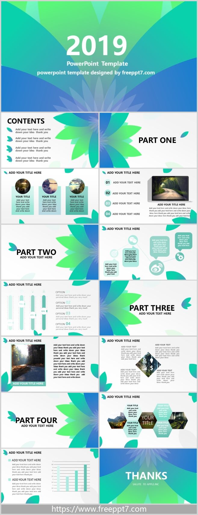 Simple Artistic Style PPT Template for Business Report