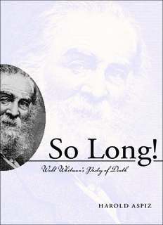 So Long! Walt Whitman's Poetry of Death