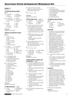 Solutions Upper-Intermediate Workbook Key Unit 1