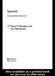 Spanish: An Essential Grammar