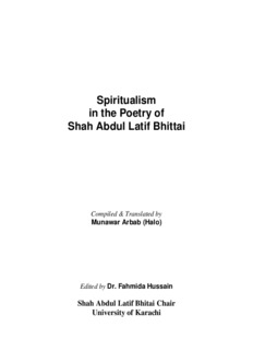 Spiritualism in the Poetry of Shah Abdul Latif Bhittai