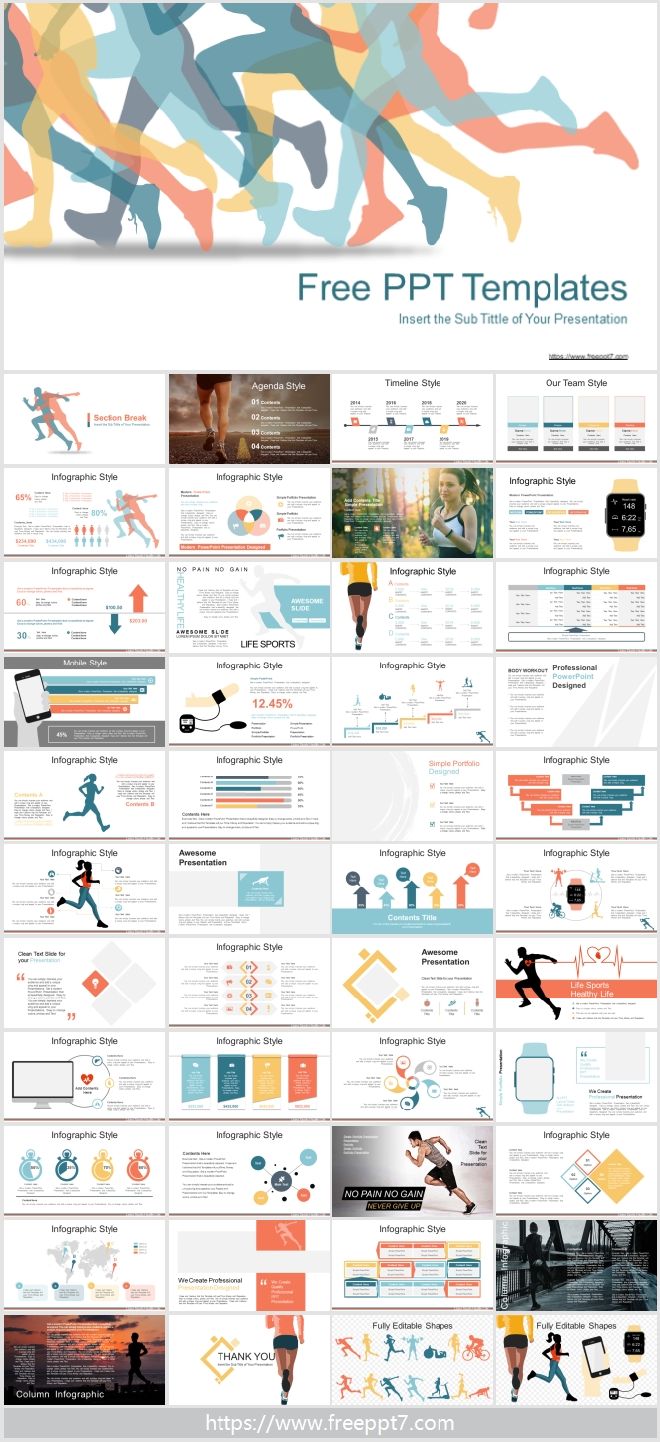 Sports Health Theme PowerPoint Templates