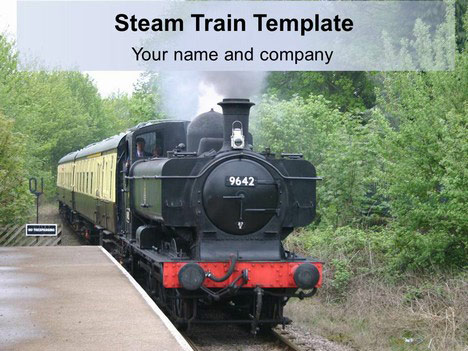 Steam Train Background PowerPoint Template