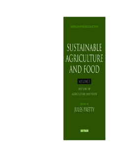 Sustainable Agriculture and Food