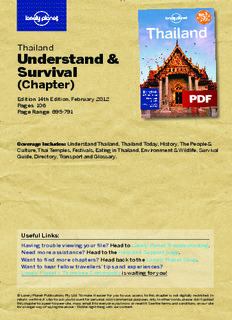 Thailand - Understand & Survival (Chapter) - Backpackers