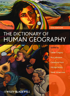 The Dictionary of Human Geography