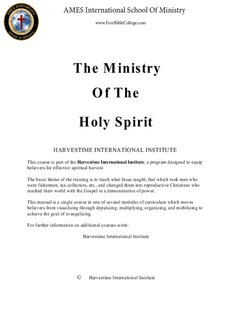 The Ministry Of The Holy Spirit - A totally free bible