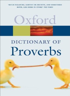 The Oxford Dictionary of Proverbs