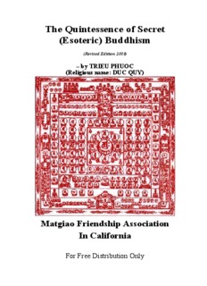 The Quintessence of Secret (Esoteric) Buddhism