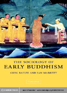 The Sociology of Early Buddhism