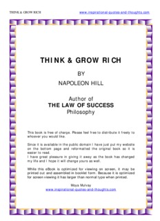 THINK & GROW RICH