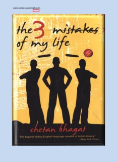 Three Mistakes of My Life by Chetan Bhagat