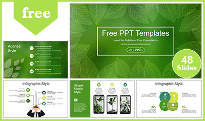 Transparent Skeletal Leaves PowerPoint Templates