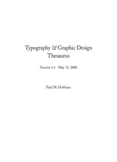 Typography Graphic Design Thesaurus