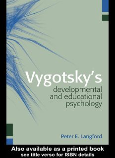 Vygotsky's Developmental and Educational Psychology