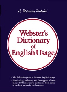 Webster's Dictionary of English Usage