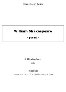 William Shakespeare Poems